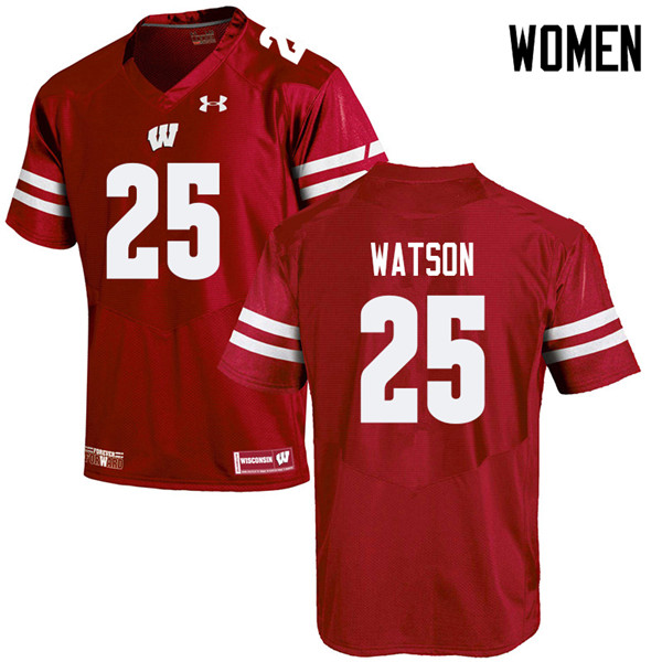 Women #25 Nakia Watson Wisconsin Badgers College Football Jerseys Sale-Red